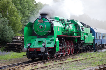 Obraz premium Czech old steam locomotive