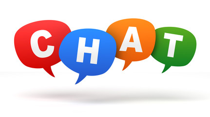 chat speech bubbles 3d concept illustration