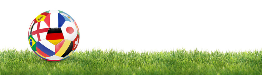 Obraz premium Ball auf dem Fussballplatz