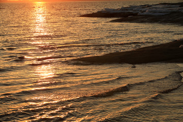Naklejka premium Sea waves, closeup shots
