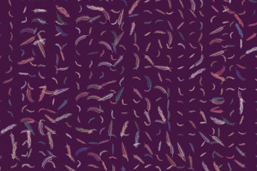 Abstract illustrations of feather, conceptual. Shape, digital, cartoon & drawing.