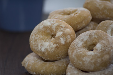 Spanish thread accompanied by a cup of tea.