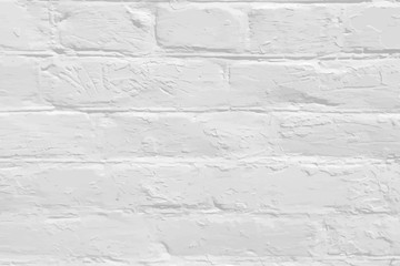 White brick background. Brick wall texture and background. Vector illustration.