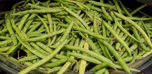 organic green beans are ready for your recipe