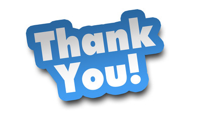 thank you concept 3d illustration isolated