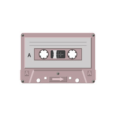 cassette tape vintage object on white background 