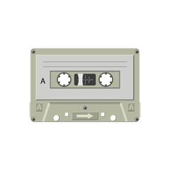 cassette tape vintage object on white background 