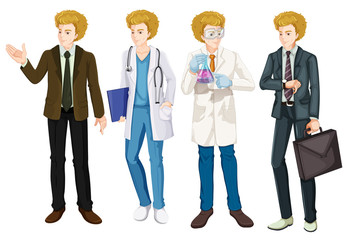 Obraz premium A Set of Male Occupation Uniform