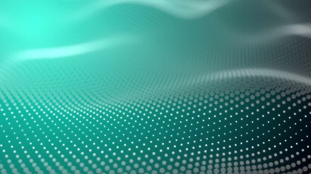 Abstract slow moving geometrical halftone dots wave shape, 4K UHD