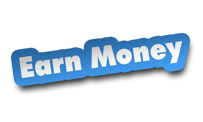 Fototapeta premium earn money concept 3d illustration isolated