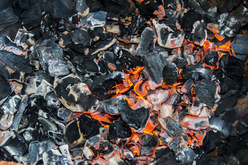 black smoldering coals fire bonfire texture background