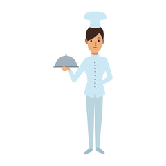 Woman chef cartoon vector illustration graphic design