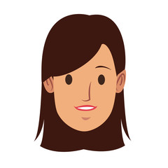 Woman face cartoon vector illustration graphic design