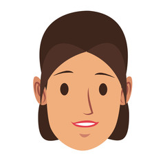 Woman face cartoon vector illustration graphic design