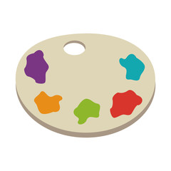 Paint palette isolated vector illustration graphic design