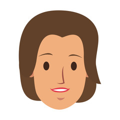 Woman face cartoon vector illustration graphic design