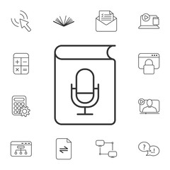 Audio book icon. Simple element illustration. Audio book symbol design from Ecology collection set. Can be used for web and mobile