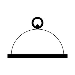 Restaurant dish dome vector illustration graphic design