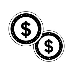 Money coins isolated vector illustration graphic design