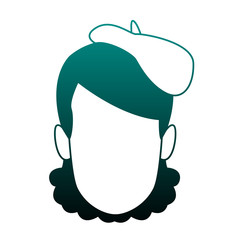 Man painter artist face vector illustration graphic design