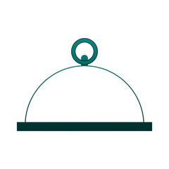 Restaurant dish dome vector illustration graphic design