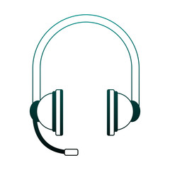 Headset call center vector illustration graphic design