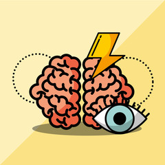 brain creative idea brainstorm solutions vector illustration