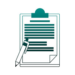 Document on clipboard vector illustration graphic design