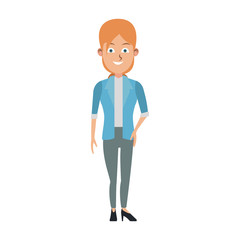 Executive business woman cartoon vector illustration graphic design
