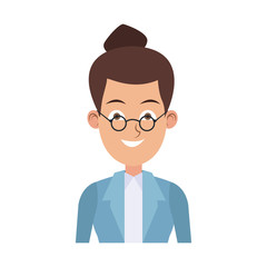 Executive business woman cartoon vector illustration graphic design