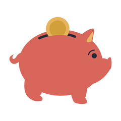 Piggy money savings vector illustration graphic design