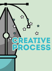 graphic design drawing creative process vector illustration