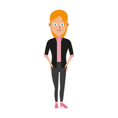 Executive business woman cartoon vector illustration graphic design