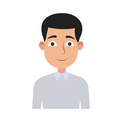 Young man casual clothes cartoon vector illustration graphic design