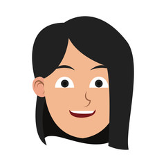 Young woman face vector illustration graphic design