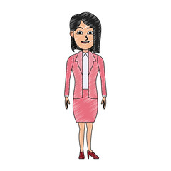 Executive business woman cartoon vector illustration graphic design