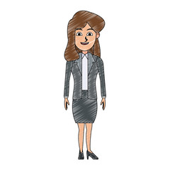 Executive business woman cartoon vector illustration graphic design