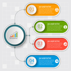 Abstract 3D Paper Infographics