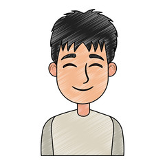 Young man casual clothes cartoon vector illustration graphic design