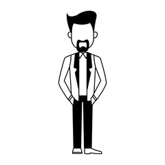 Executive businessman faceless cartoon vector illustration graphic design