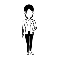 Executive business woman cartoon vector illustration graphic design
