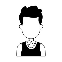 Executive businessman faceless cartoon vector illustration graphic design