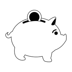 Piggy money savings vector illustration graphic design