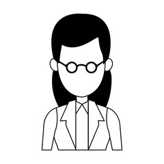 Executive business woman cartoon vector illustration graphic design