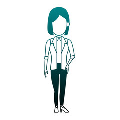 Executive business woman cartoon vector illustration graphic design