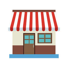 Shop store building vector illustration graphic design