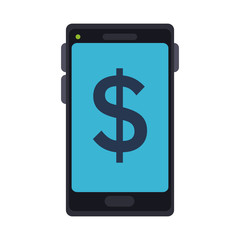 Smartphone and money symbol vector illustration graphic design