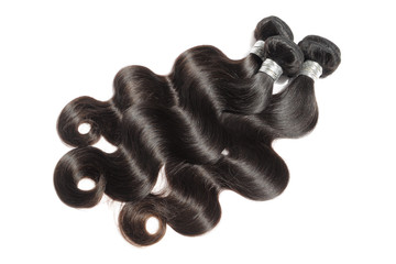 Virgin remy body wavy black human hair weaves extensions bundles