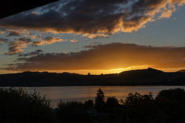 Sunset over Taupo, New Zealand