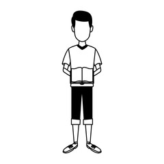 Student with book vector illustration graphic design